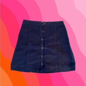 HOLLISTER navy suede mini A-line skirt 💙✨